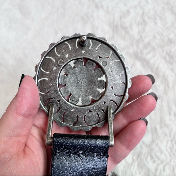 Vintage Y2k Express studded boho leather belt - Picture 6 of 10